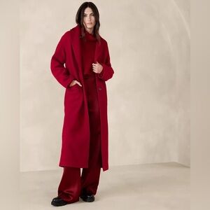 FINAL MARKDOWN! Banana Republic Red Martina Wool Bouclé Coat - Multiple Sizes🔹